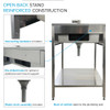 Transolid EWS-2422S 24-in W x 22.1-in D x 35.2-in H Stainless Steel Laundry Sink and Wash Stand, Brushed Stainless