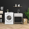 Transolid EWS-2822S 28-in W x 22.1-in D x 35.2-in H Stainless Steel Laundry Sink and Wash Stand, Brushed Stainless