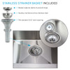 Transolid EWS-2822S 28-in W x 22.1-in D x 35.2-in H Stainless Steel Laundry Sink and Wash Stand, Brushed Stainless
