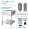 Transolid K-EWS-2422S 24-in W x 22.1-in D x 35.2-in H Laundry Sink/Wash Stand All-in-One Kit, Brushed Stainless