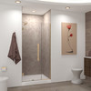 Transolid EHTB445267610C-BK-CB Elizabeth 44.5-in W x 76-in H Hinged Shower Door in Champagne Bronze with Clear Glass