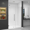 EHTB495257610C-BK-BS Elizabeth 49.5-in W x 76-in H Hinged Shower Door in Brushed Stainless with Clear Glass
