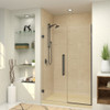 Transolid EHTB545307610C-T-MB Elizabeth 54.5-in W x 76-in H Hinged Shower Door in Matte Black with Clear Glass