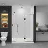Transolid EHTF63277610C-T-MB Elizabeth 63-in W x 76-in H Hinged Shower Door in Matte Black with Clear Glass
