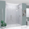EHTF75277610C-T-PC Elizabeth 75-in W x 76-in H Hinged Shower Door in Polished Chrome with Clear Glass