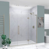 Transolid EHTF755277610C-BK-BS Elizabeth 75.5-in W x 76-in H Hinged Shower Door in Brushed Stainless with Clear Glass