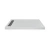 FSC6034L-87 60-in x 34-in Cast Solid Surface Shower Base With Left Hand Drain, Concrete