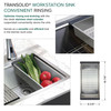 Transolid KWSST322210-1 32-in X 22-in X 10-in 18-Gauge Drop-in Stainless Steel Kitchen Workstation Sink with 1 Faucet Hole