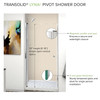 Transolid TWWCSK603296-KI03GBS Titan 60-in x 32-in x 96-in Walk-In Shower Kit with End Drain, Black Caruso, Brushed Stainless
