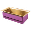 Transolid PUSS331911SB Studio 33-in x 19-in x 11-in 14 Gauge Super Single Bowl Undermount Stainless Steel Kitchen Sink With SinkPocket™, Bottom Sink Grid, And Flip-Top Sink Strainer, Satin Brass
