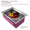 Transolid PUSB261911GM Studio 26-in x 19-in x 11-in 14 Gauge Single Bowl Undermount Stainless Steel Kitchen Sink With SinkPocket™, Bottom Sink Grid, And Flip-Top Sink Strainer, Gun Metal