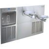 Bottle Filling Station with SwirlFlo Green Bi-Level Refrigerated Fountain in Stainless Steel