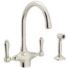 Rohl A1676LMWSPN-2 Kitchen Faucet in Polished Nickel