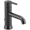 Delta 559LF-BLMPU Trinsic Single Handle Lavatory Faucet in Matte Black Finish, 1.2gpm Flow Rate, with Metal Pop-Up