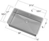 31.5-in x 18.5-in x 10-in 16 Gauge Super Single Bowl,  Undermount Stainless Steel Kitchen Sink