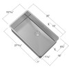 30-in x 18-in x 10-in 16 Gauge Super Single Bowl, Undermount Stainless Steel Kitchen Sink 
