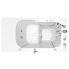 32-in. x 52-in. Outward Opening Door Walk-In Jet Massage Bathtub with Tub Faucet in White 32-in. x 52-in. Outward Opening Door Walk-In Jet Massage Bathtub with Tub Faucet in White