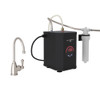 Georgia Era C-Spout Hot Water Faucet, Tank And Filter Kit In Satin Nickel