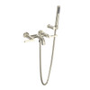 Rohl A2202LMPN Lombardia Wall Mount Exposed Tub Set with Handshower with Metal Lever Handle, Polished Nickel