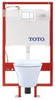 1.28 and 0.9 GPF One-Piece D-Shape Wall-Hung Toilet with PEX Supply Line in Cotton