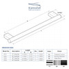 Transolid MS24MB 24-inch Grab Bar, In Black
