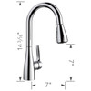 Pull-Down Bar Faucet Dual Spray 1.5 gpm in Chrome