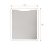 23.62 X 1.18 X 27.56 LED-Backlit Contemporary Mirror with Touch Sensor