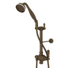 Riser Diverter, Handshower, Hose, Parking Bracket and 8" Thermostatic Outlet with Metal Lever in English Bronze