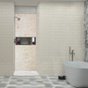 36-In X 36-In X 96-In 3-Piece Shower Wall Trimmable Kit, In Biscotti Marble