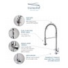 Transolid T3640-PC Cuisine Pro Pull-Out Kitchen Faucet, Polished Chrome