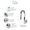 Transolid T3650-PC Kent Pull-Out Kitchen Faucet, Polished Chrome
