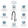 Transolid T3660-PC Organix Pull-Out Kitchen Faucet, Polished Chrome