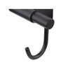 4-Piece Bathroom Accessory Kit Including a robe hook, a toilet paper holder, a towel ring, and a 24-in towel bar, in Black