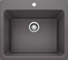 Blanco KFA-401923 22-in X 25-in Liven Granite Laundry Sink with Pull-Down Faucet, Basket, and Strainer in Cinder