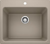 Blanco KFA-401926 22-in X 25-in Liven Granite Laundry Sink with Pull-Down Faucet, Basket, and Strainer in Truffle