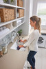 Blanco KFA-401927 22-in X 25-in Liven Granite Laundry Sink with Pull-Down Faucet, Basket, and Strainer in White