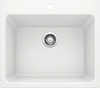 Blanco KFA-401927 22-in X 25-in Liven Granite Laundry Sink with Pull-Down Faucet, Basket, and Strainer in White