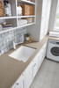 Blanco KFA-401927 22-in X 25-in Liven Granite Laundry Sink with Pull-Down Faucet, Basket, and Strainer in White