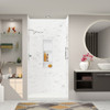 Transolid SWK483696-47V SaraMar 48-in x 36-in x 96-in Glue to Wall 3-Piece Shower Wall Trimmable Kit, White Venito Velvet