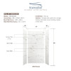 Transolid SWK483696-47V SaraMar 48-in x 36-in x 96-in Glue to Wall 3-Piece Shower Wall Trimmable Kit, White Venito Velvet