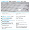 Transolid FZS6032C-09 Trimslate 60-in x 32-in Zero Threshold Shower Base with Center Drain, Black
