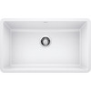 Blanco KFA-442533 Single Sink Kit with Pull-Down Faucet, Sink Grid, and Strainer in White