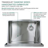Transolid KKM-DUSSF302010 Diamond Sink Kit with Farmhouse Style Single Bowl, Magnetic Accessories Kit, and Drain Kit