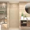 36-in x 36-in x 72-in Solid Surface Glue-Up Shower Wall Trimmable Surround in Almond Sky