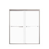 Transolid FBPT607008F-J-BN Frederick 57.75-59 in. W x 70 in. H Semi-Frameless Bypass Shower Door in Brushed Stainless with Frosted Glass