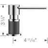 Blanco 402300 Lato Soap Dispenser in Chrome/Anthracite
