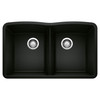 Blanco KA-442913 Diamond Equal Double Bowl Sink Kit in Coal Black