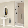 EHTB335277610C-T-MB Elizabeth 33.5-in W x 76-in H Hinged Shower Door in Matte Black with Clear Glass