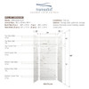 Transolid SWKX36367224-47V SaraMar 36-in x 36-in x 96-in Glue to Wall 6-Piece Shower Wall Trimmable Kit with Extension, White Venito Velvet