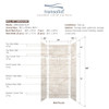 Transolid SWKX36367224-48V SaraMar 36-in x 36-in x 96-in Glue to Wall 6-Piece Shower Wall Trimmable Kit with Extension, Biscotti Marble Velvet